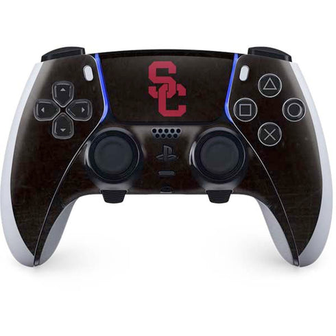 University of Southern California USC Black Distressed PlayStation PS5 Skins